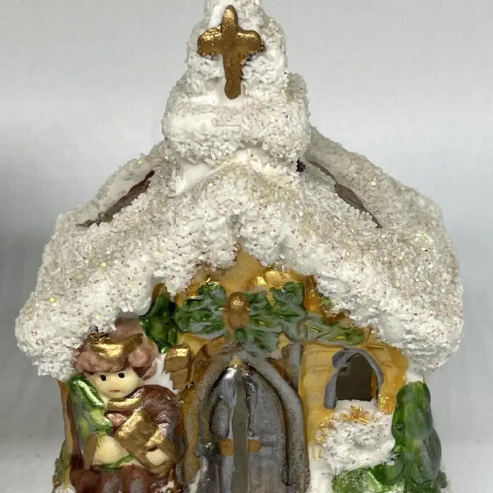 Christmas Village House and Church 4